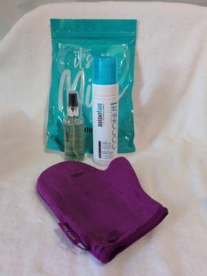 MineTan Coconut Super Dark 1 Hour Express Tan Foam Set 6.7 oz + Mist + Mitt NEW