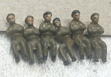 6 Original Dinky Soldiers Arms Crossed Setting For Military Vehicles