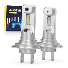 H7 Light Bulbs 6500K White Super Bright Upgrade 600% 30000LM Brightness H7/H18