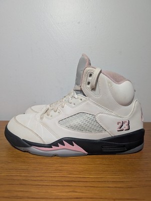 Size 10 - Men's Nike Air Jordan 5 Retro Medium Soft Pink HQ7978-102 Used No Box 