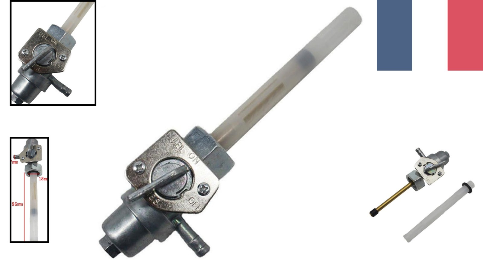 Robinet d'essence M18 en métal pour moto Daelim VL VT VS 125