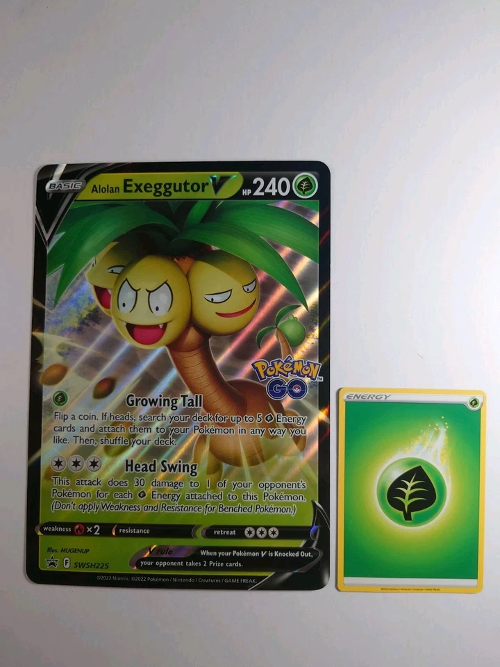 JUMBO SWSH225 - Alolan Exeggutor V -  SWSH225  - Jumbo Pokemon Card - Image 2 of 4