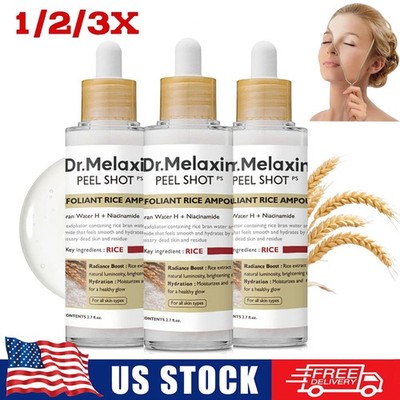 1/2/3X Dr. Melaxin Peel Shot Glow White Rice Peeling Ampoule, Exfoliating Scrub