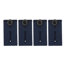 4Pcs Button Extenders for Pants, Waist Extenders (Navy Blue, 2.6x1.4inch)