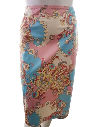 Jupe Crayon Marron Rayée Marks And Spencer - Taille 16 - Polyester Et Laine - Parfait état