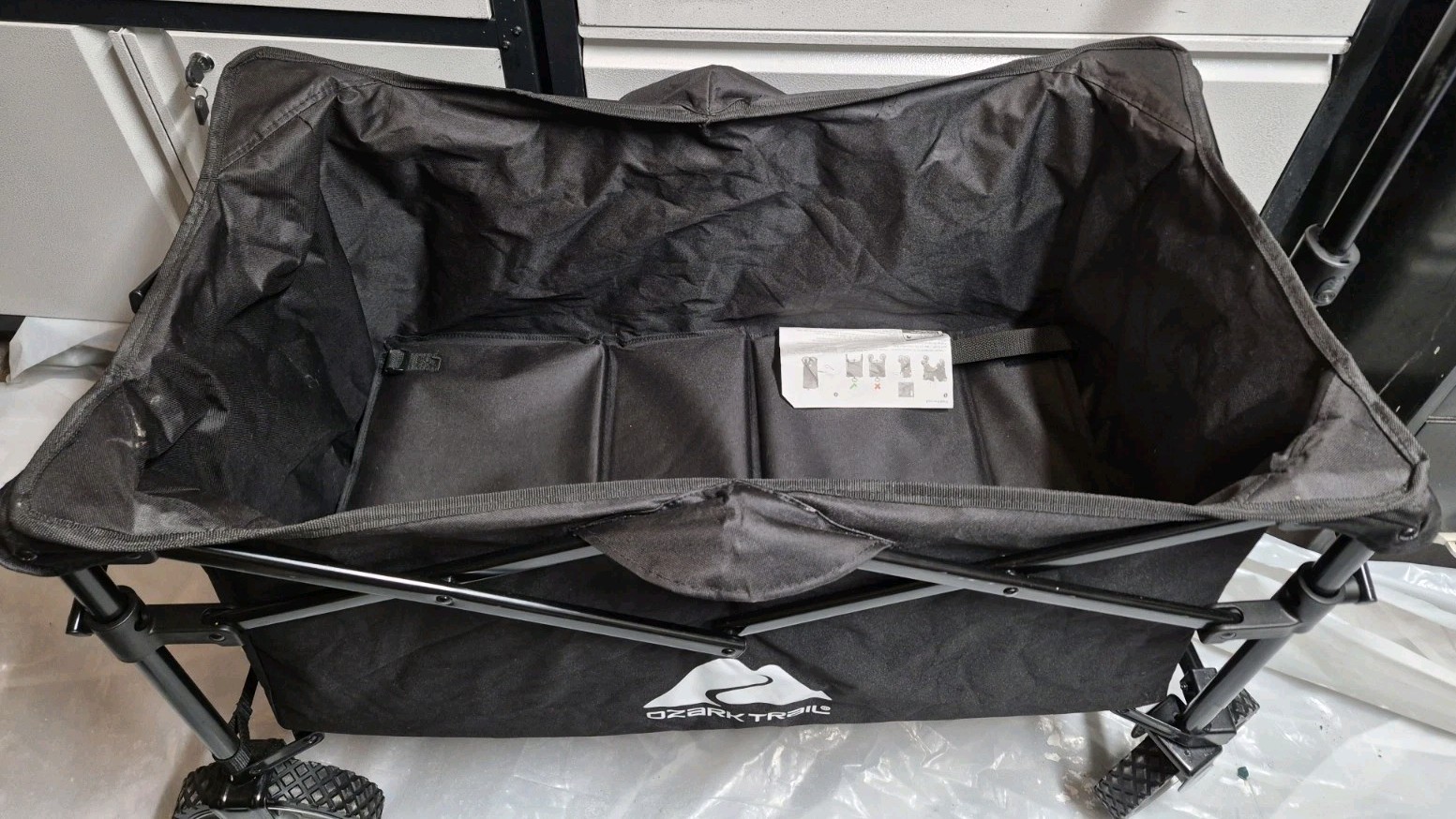 Ozark Trail Multi-Purpose Big Bucket Cart, Black Wagon
