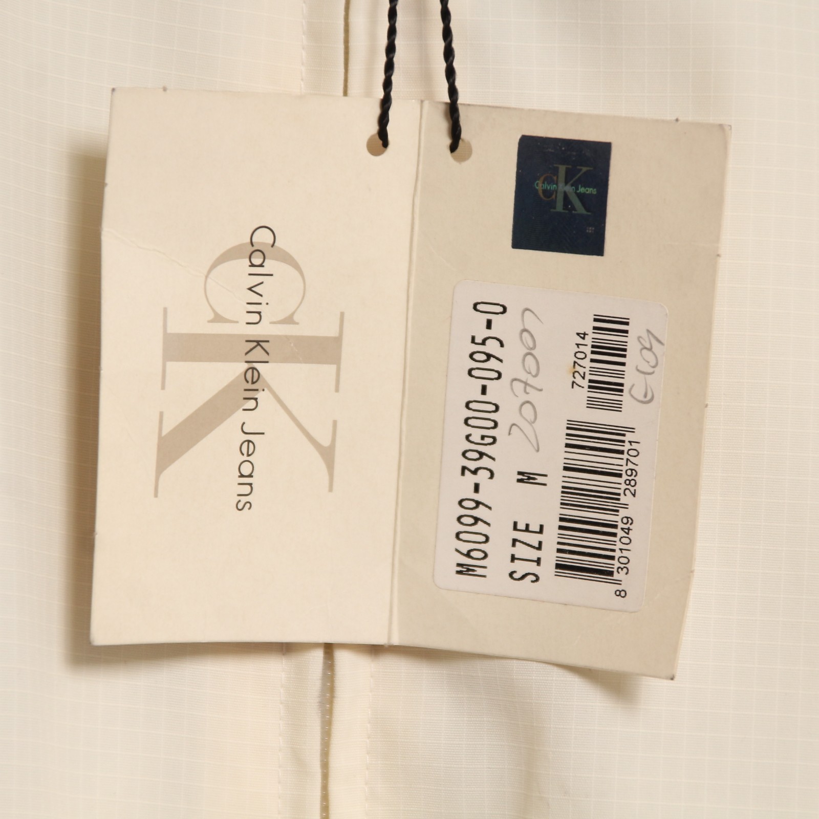 CALVIN KLEIN windbreaker size M NEW (Sg1166) Vintage Dead Stock Cream thumbnail 5