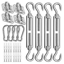 Sun Shade Sail Stainless Fixing Fitting Kit Garden Patio Awning Canopy Accessory