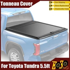 5.5ft Retractable Truck Bed Cover Hard Tonneau Cover For 2007-2021 Toyota Tundra