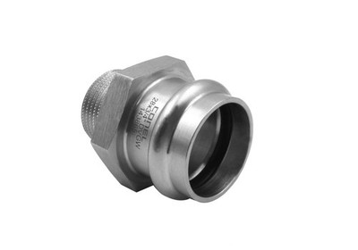 5 Stück Connect Inox Edelstahl Pressfitting Übergangsstück 18 x 1/2''AG