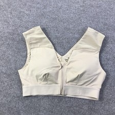 Tommie Copper Sports Bra Womens Medium Zip Front Znergy Support Mesh Athletic