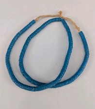 Royal BLUE SNAKE BEAD Antique Trade Beads, Interlocking Snake, 24" Small 6 mm