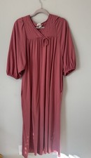 Vintage Tiffany Loungewear Multi Color Stripe MuuMuu Nightgown M/L Terry Cloth