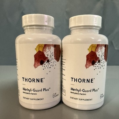 Lot Of 2 Thorne Methyl Guard Plus Folate, B2, B6, B12  90 Capsules Exp. 12/2026