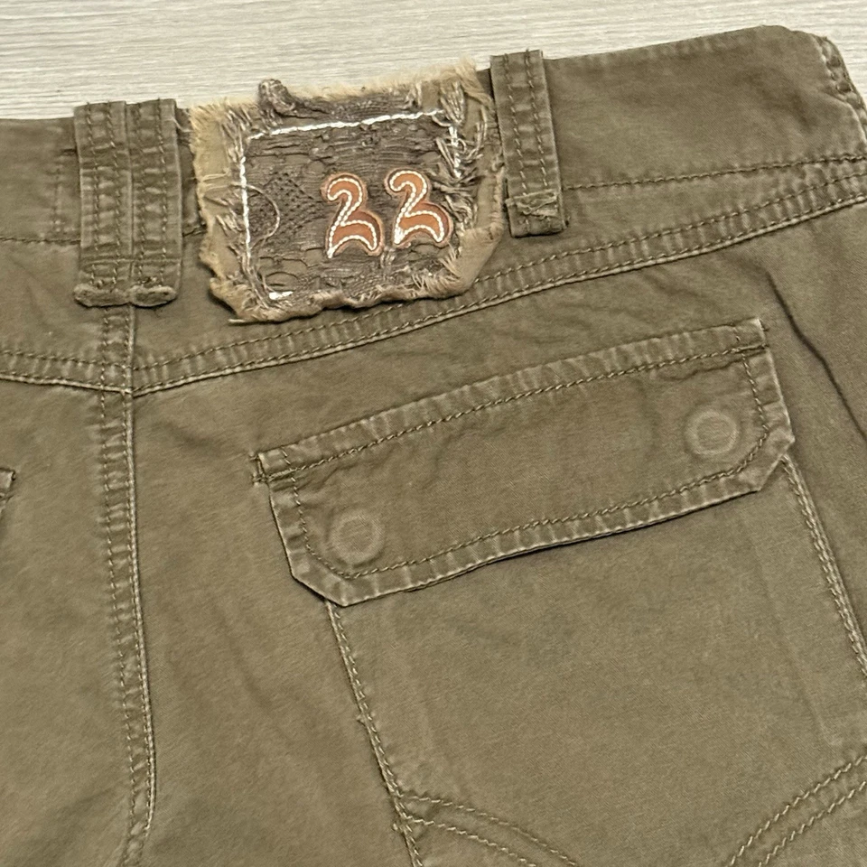 Twill Twenty Two Y2K Cargo Pants Womens 28 Brown Low Rise Fatigues Army Baggy - Image 3 of 4