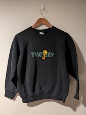 Looney Tunes Sweatshirt Vintage Tweety Bird YOUTH Medium Crewneck 90  s