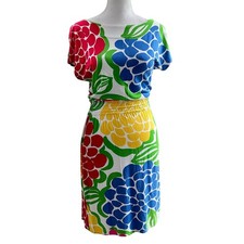 Lilly Pulitzer Sadie Zinny MultiColor Smocked Knit Sundress XS