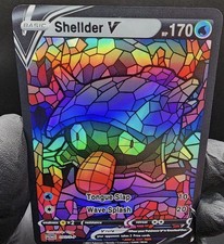 Pokemon SHELLDER Stain Glass Custom Made Fan Art Holo - NM
