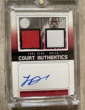 2004-05 Court Authentics Autographs Luol Deng  On Card Auto Jersey Warmup #/30