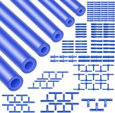 Vacuum Hose Automotive Kit 6PCS 5FT, 1/8" 5/32" 3/16" 1/4" 5/16" 3/8" Blue Tubin