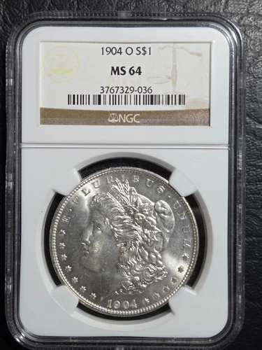 Beautiful 1904 O Morgan Silver Dollar NGC Graded MS 64