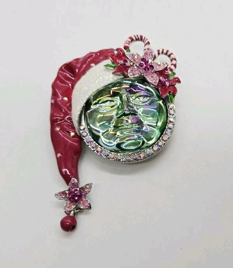 Broche colgante Kirks Folly Navidad Pin Sra. Santa Claus luna de agua legado Foto 2 de 4