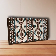 Western Show Ranch Pad,  Brown Saddle Pad,  Rodeo Show Saddle Blanket 