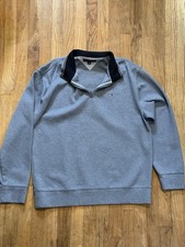 Tommy Hilfiger Men s L Blue Quarter-Zip Pullo...