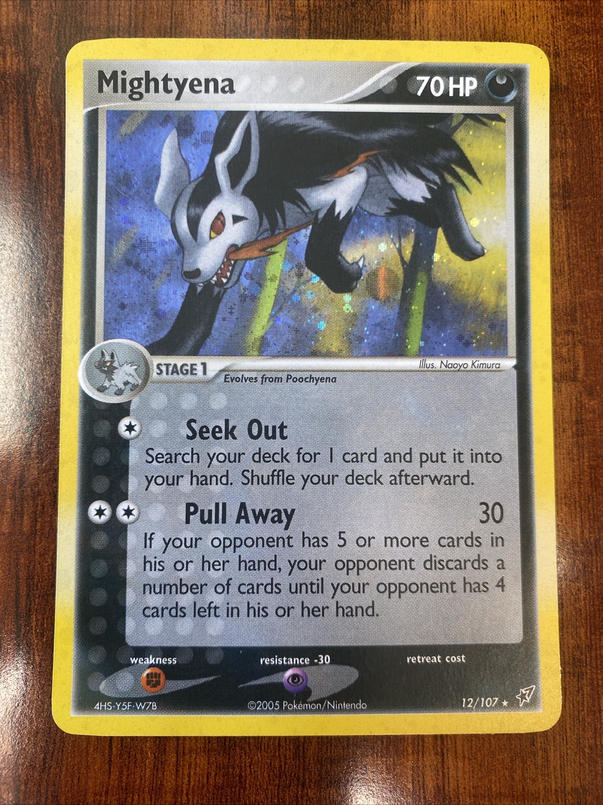 Pokemon Mightyena 12/107 Holo Rare EX Deoxys 2005 NM