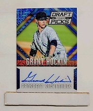 2014 Prizm Draft Picks Grant Hockin #61 Blue Mojo Prizm Auto #'d 56/75 R1