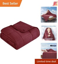 Heavy Weighted Blanket 20lbs King Size Cooling Microfiber Body Relaxation