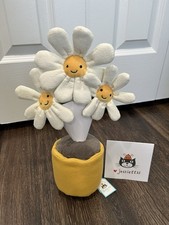 Jellycat Amuseables Daisy Yellow White Plush Toy 100 Authentic NWT US SHIP FAST