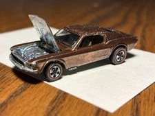 1968 Hot Wheels Redline CUSTOM MUSTANG Copper US Tan Interior Original DieCast