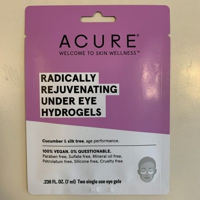 Acure Radically Rejuvenating Under Eye Hydrogel Mask Anti-Aging 1 Pack SEE DESC.