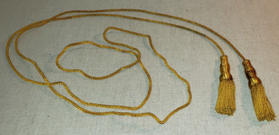 PRIEST MONK VESTMENT ROPE CINCTURE CORD GOLD W/TASSELS 118'' LONG VERY NICE