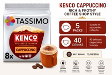 Tassimo Coffee Pods Kenco Cappuccino 5 Packs (40 Drinks) - Best Before 12/08/26