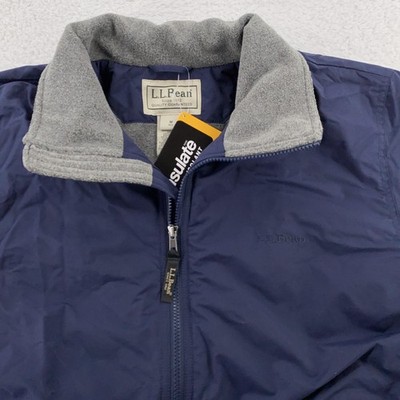 L.L. Bean Fleece Lined Warm-Up Jacket Mens Medium Thinsulate