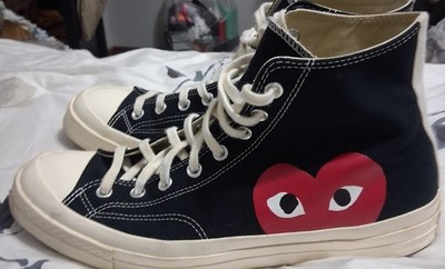 Converse Chuck Taylor  70 Hi Comme des Garcons Black  150204C Size 11.5 Mens