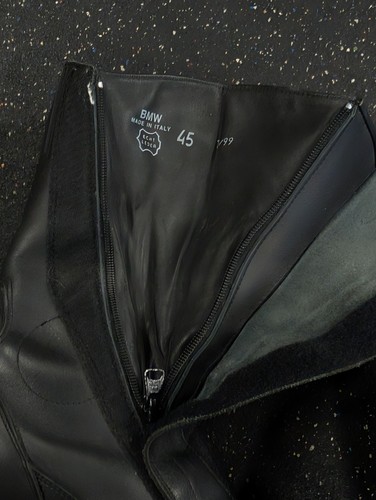 BMW High-Quality Black Leather Gore-Tex Waterproof Motorcycle Boots EU45 US 11.5 - Picture 8 of 15