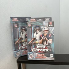 2025 Topps Chrome Football NFL - Hanger Box Factory Sealed QTY OF 2 