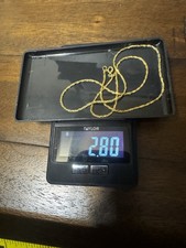 14K Gold Rope Chain Necklace 2.8g Solid Yellow Gold Vintage 18”