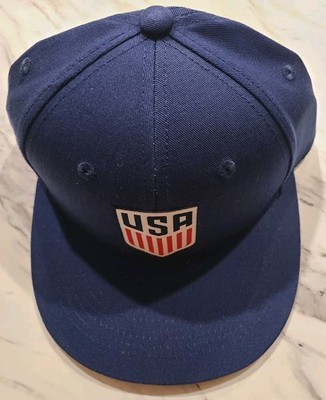 Officially Licensed U.S.A Icon Sports Soccer Navy Snapback Cap  - New