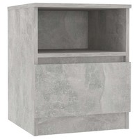 Nachttisch Betongrau 40X40X50 Cm Holzwerkstoff