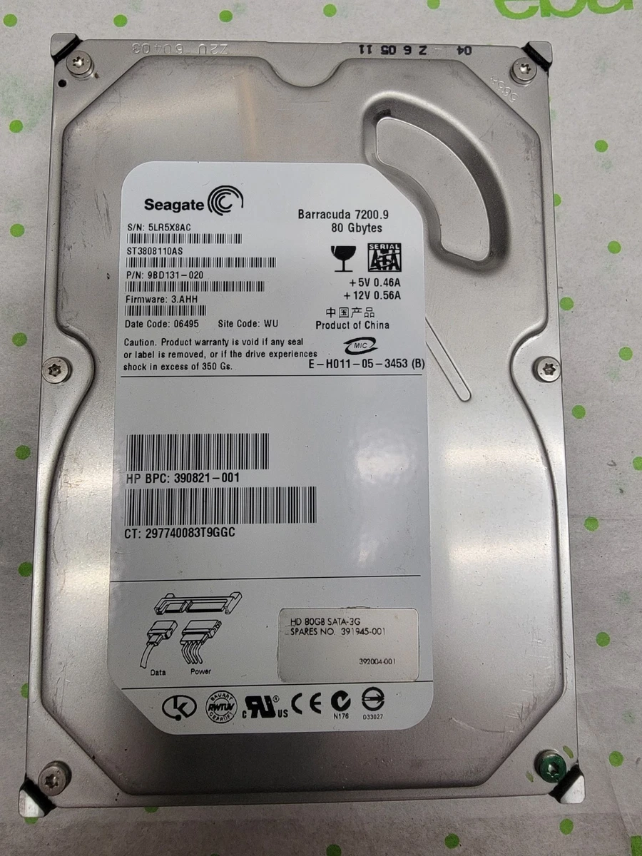 Seagate 80 GB Internal Hard Disk Drives for sale | eBay