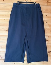 Nike Sportswear Collection Women  s Large Twill Skirt Front/Back Slit Blue NWT