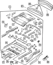 Genuine Mopar Side Sill Rail Left 5054627AB