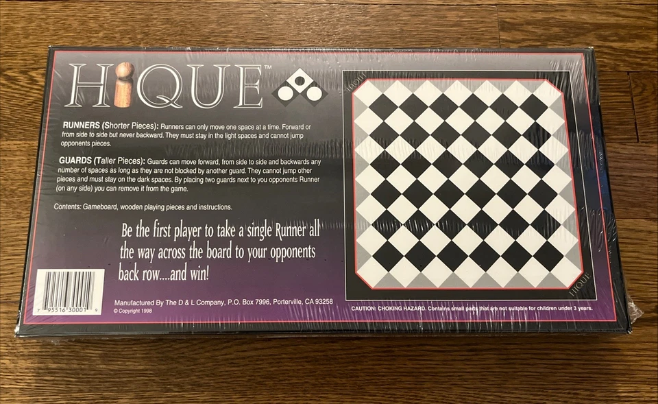 HIQUE Game Missing Link Between Chess & Checkers Wood Pieces NEW & SEALED Rare! - Image 2 of 3