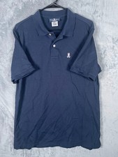 Psycho Bunny Men's Cotton Polo Shirt Navy Blue Size 6 XL