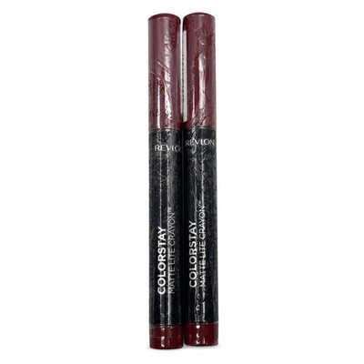 REVLON ColorStay Matte Lite Crayon Lipstick 011 Lifted Water-Resistant 2pk