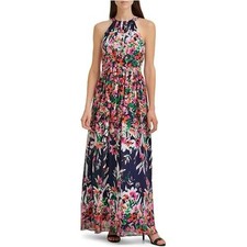Eliza J Floral Halter Maxi Dress Size 4